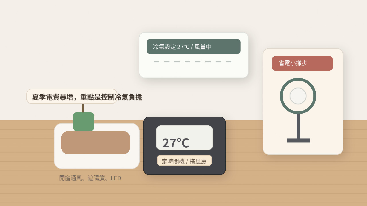 租屋電費與管理費檢查示意