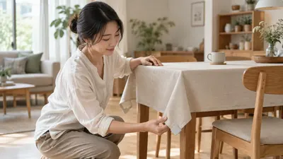 餐桌桌巾老是滑動怎麼辦？桌面材質、垂墜與固定方式