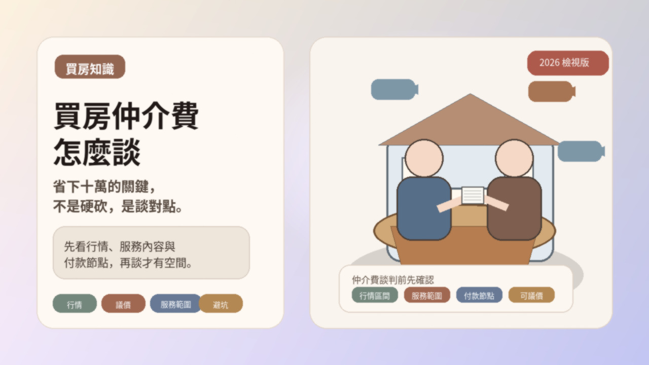 買房仲介費完整攻略：省下十萬談判技巧與行情分析
